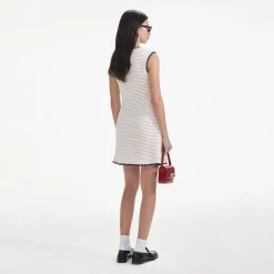 Crochet Contrast Trim Mini Dress^self-portrait Cheap