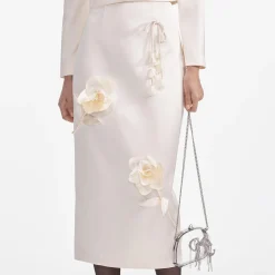 3D Flower Satin Midi Skirt^self-portrait Clearance