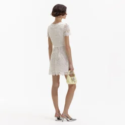 Guipure Lace Button Mini Dress^self-portrait Store