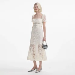 Lace Diamante Bow Midi Dress^self-portrait Cheap