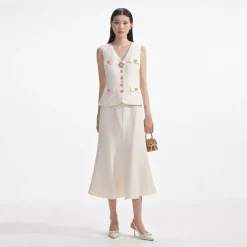 Linen Midi Dress^self-portrait Flash Sale