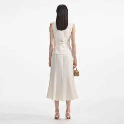 Linen Midi Dress^self-portrait Flash Sale