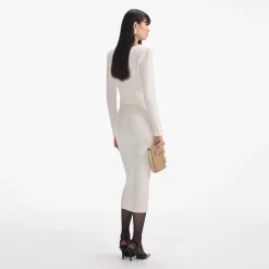 Lurex Knit Midi Skirt^self-portrait Outlet
