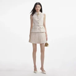 Metallic Boucle Tailored Mini Dress^self-portrait Best Sale