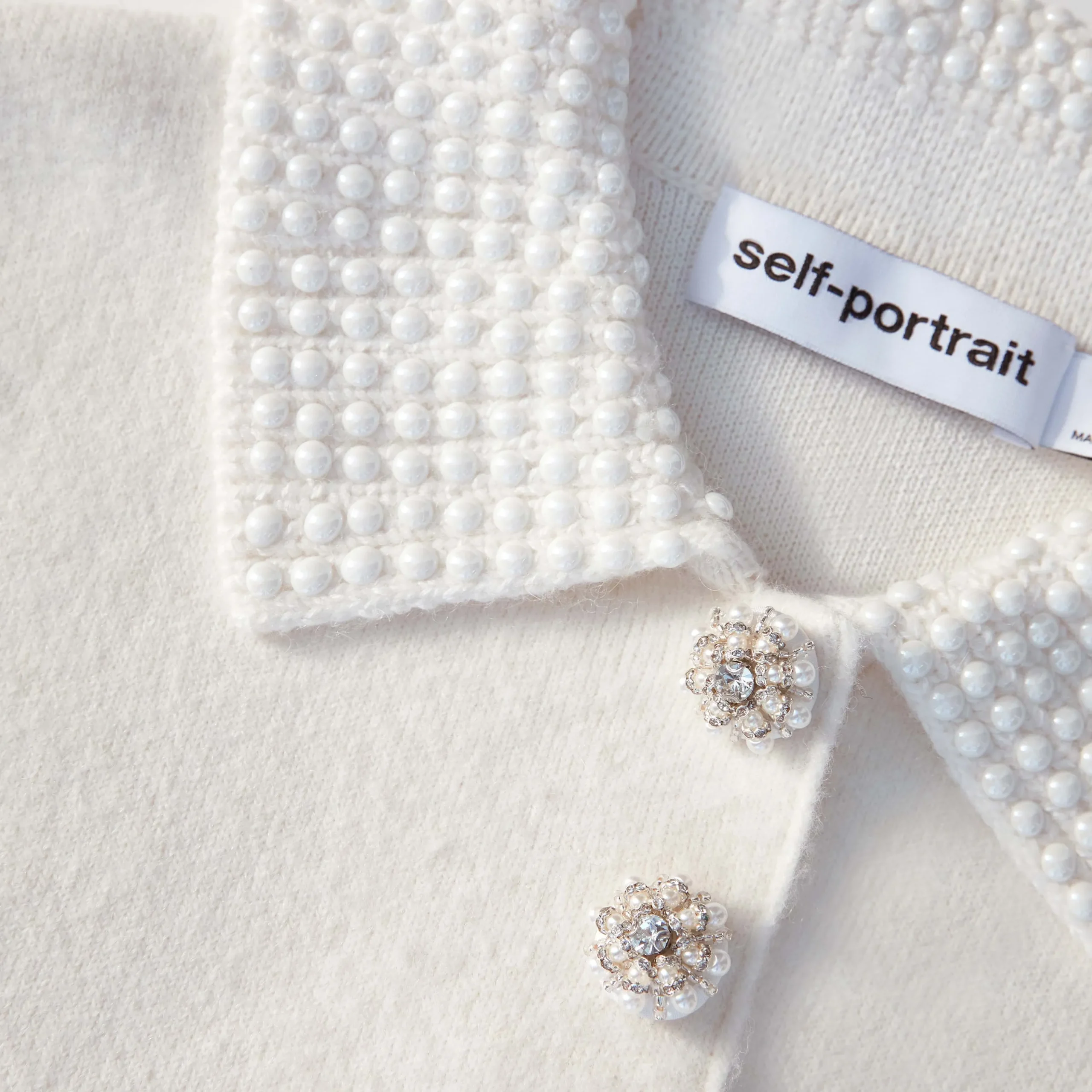 Pearl Collar Alpaca Knit Top^self-portrait Best