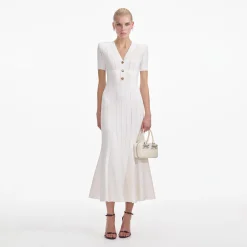 Pointelle Knit Midi Dress^self-portrait Hot