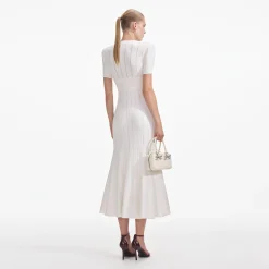 Pointelle Knit Midi Dress^self-portrait Hot