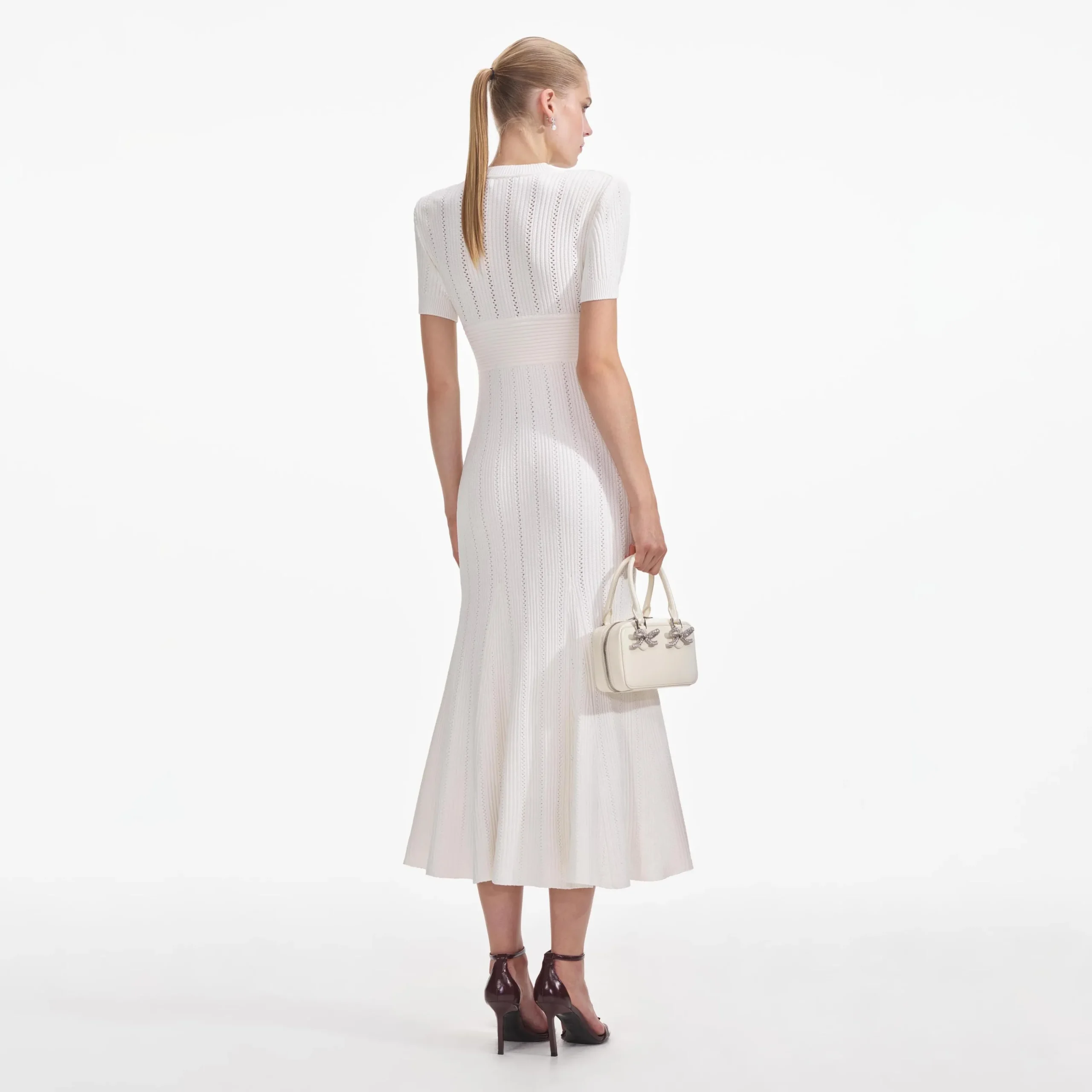Pointelle Knit Midi Dress^self-portrait Hot