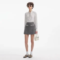 Polka Dot Satin Blouse^self-portrait Online