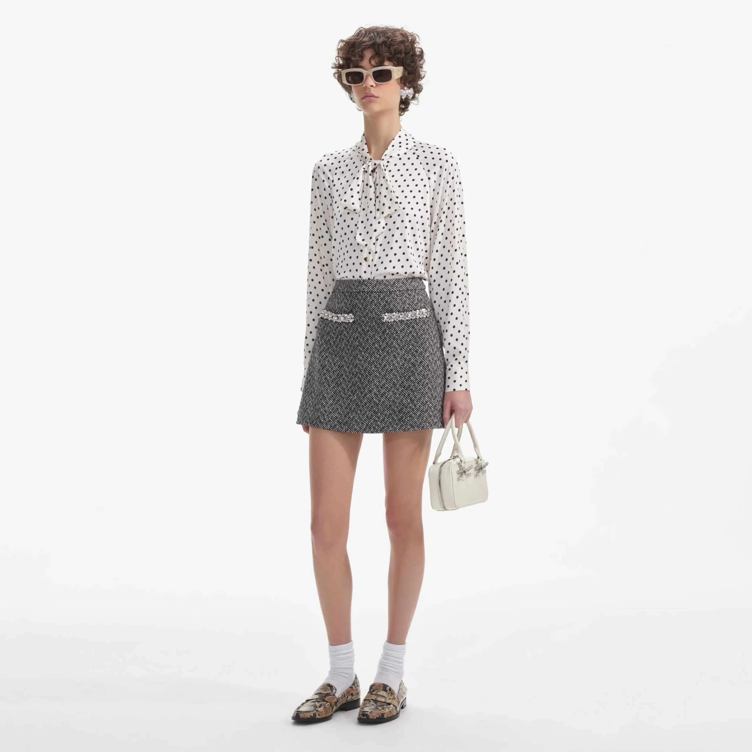 Polka Dot Satin Blouse^self-portrait Online