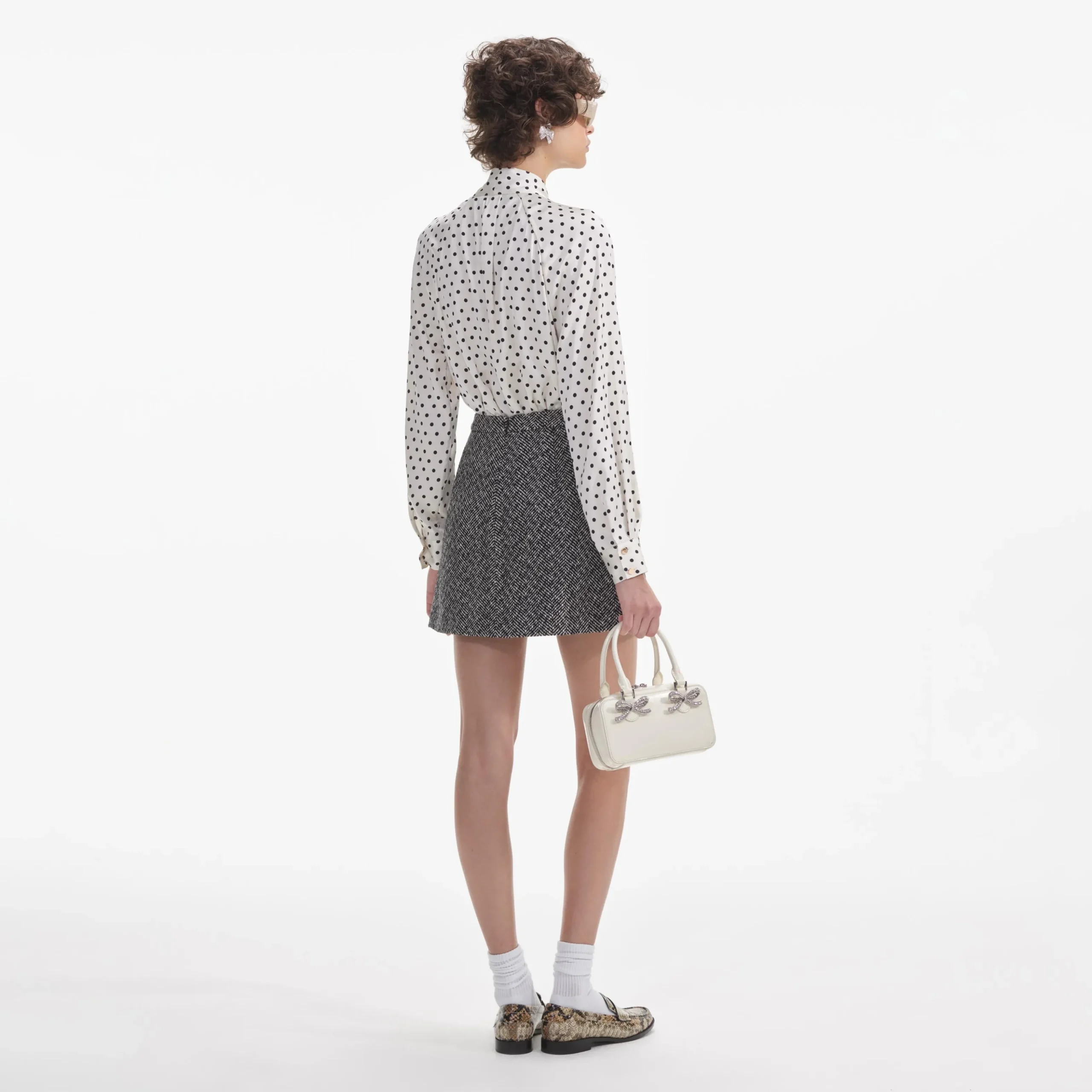 Polka Dot Satin Blouse^self-portrait Online