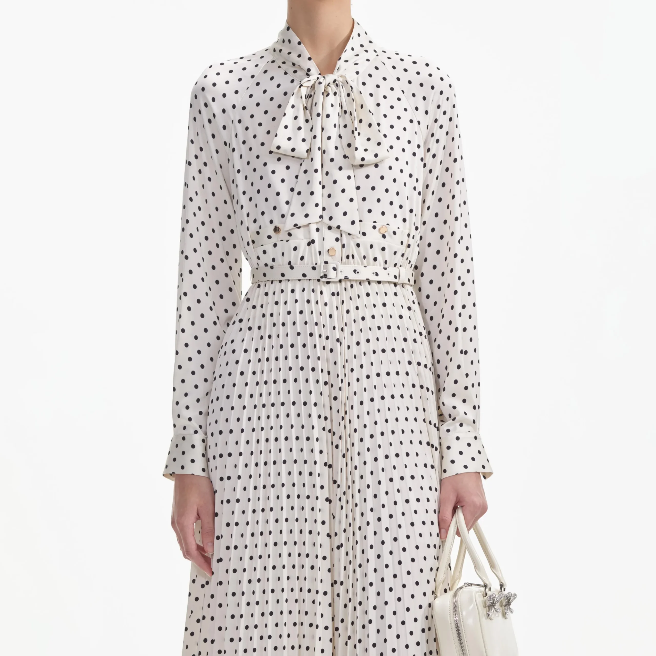 Polka Dot Satin Midi Dress^self-portrait Online