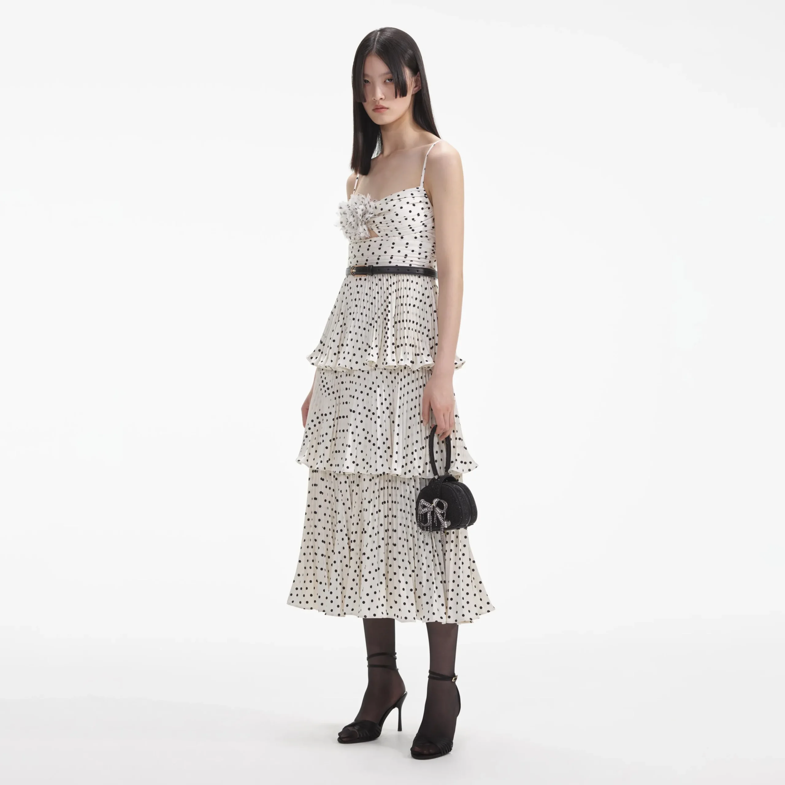 Polka Dot Tiered Midi Dress^self-portrait Outlet