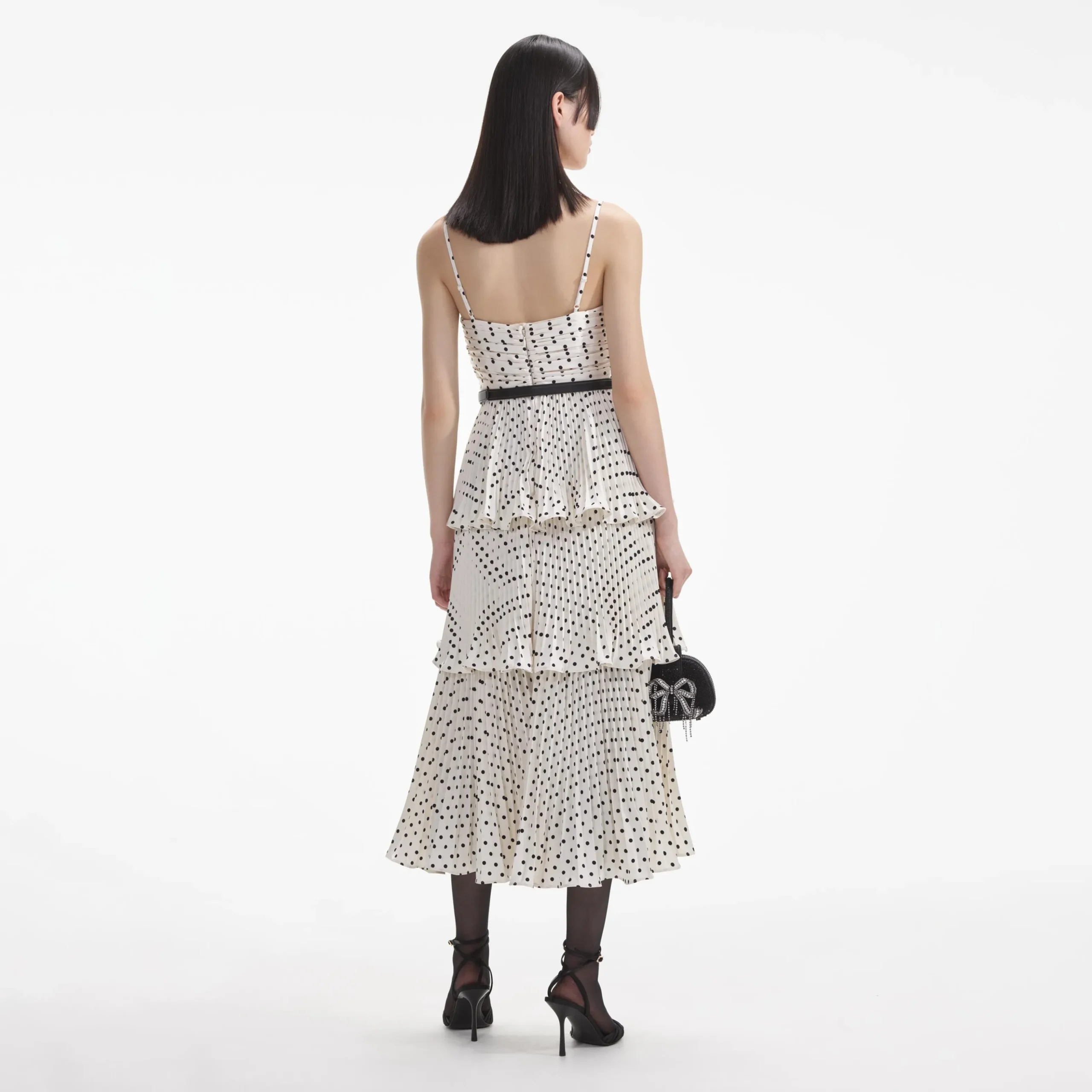 Polka Dot Tiered Midi Dress^self-portrait Outlet