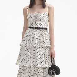 Polka Dot Tiered Midi Dress^self-portrait Outlet