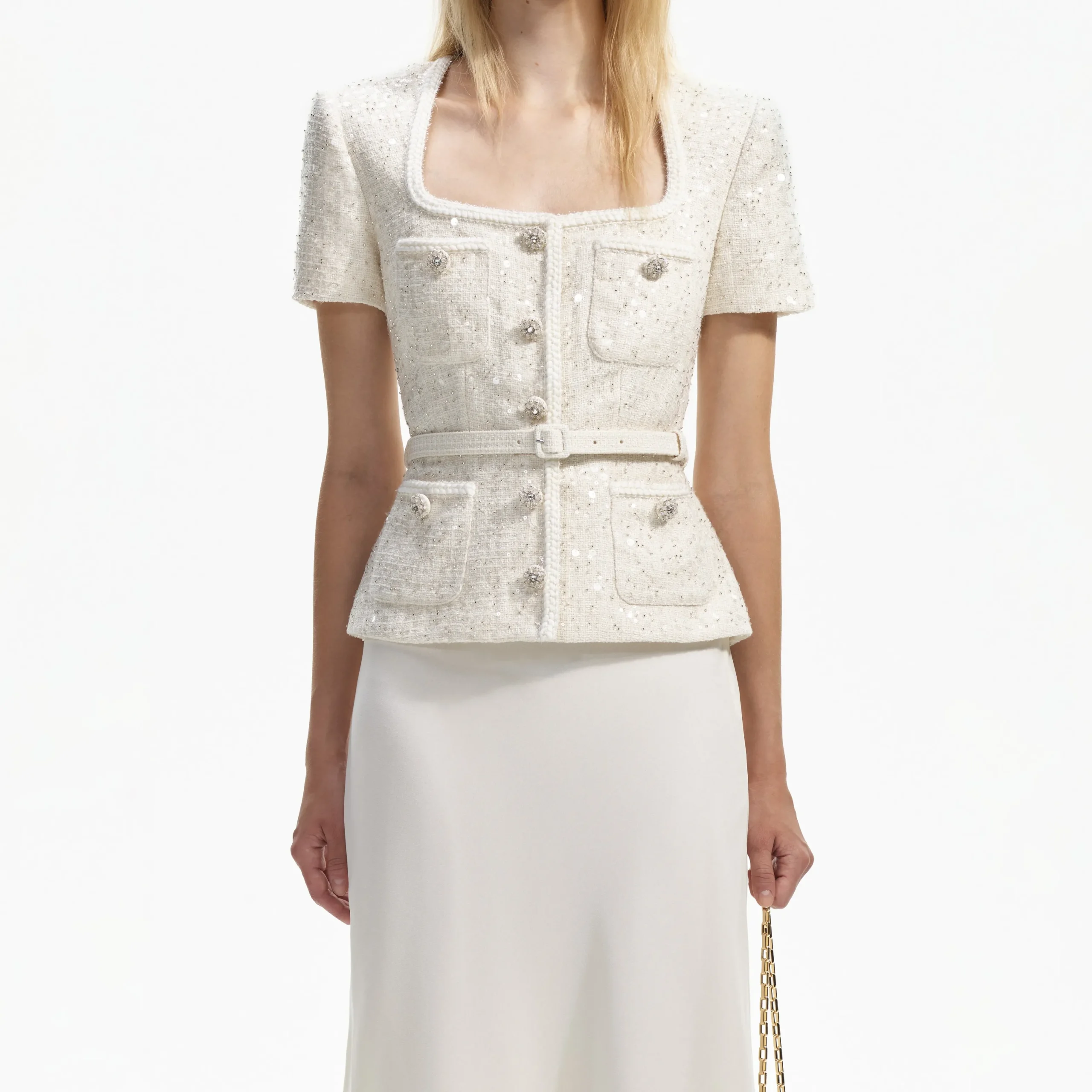 Sequin Boucle Midi Dress^self-portrait Clearance