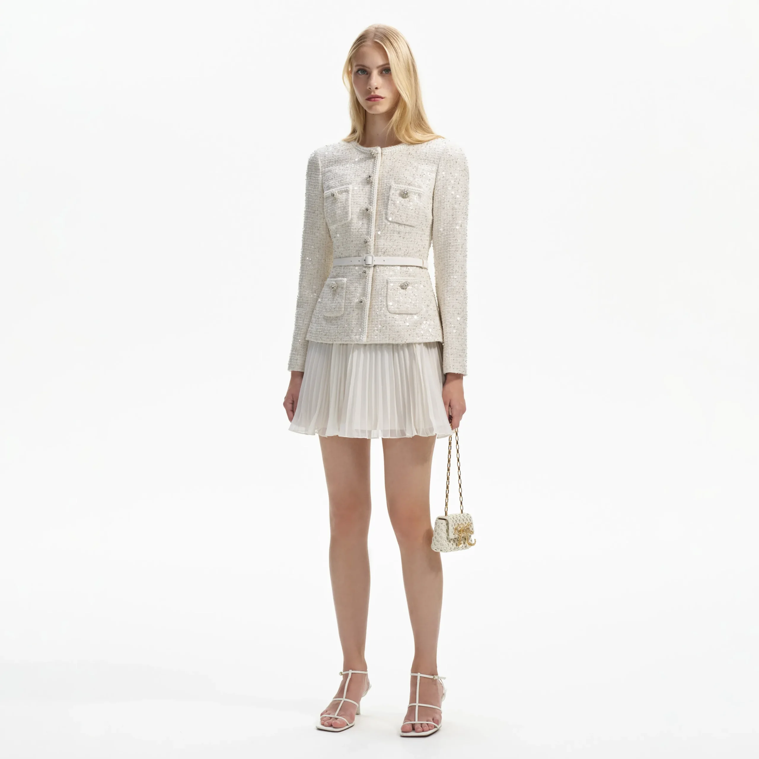 Sequin Boucle Tailored Mini Dress^self-portrait Discount