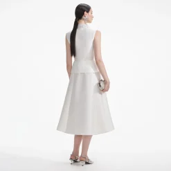 Taffeta Diamante Midi Dress^self-portrait Store