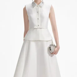 Taffeta Diamante Midi Dress^self-portrait Store