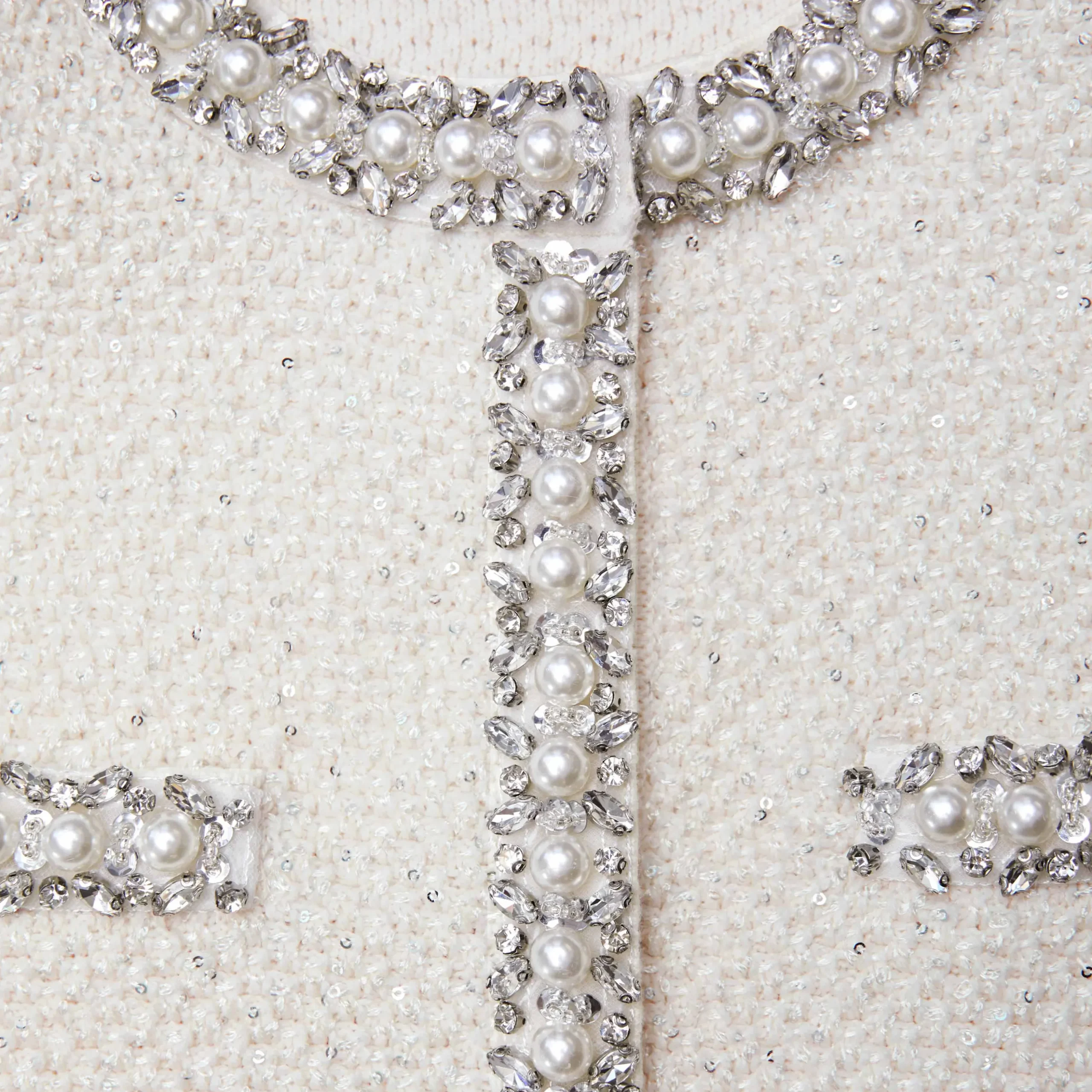 Textured Knit Embellished Mini Dress^self-portrait Online