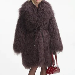 Brown Shearling Coat^self-portrait Clearance