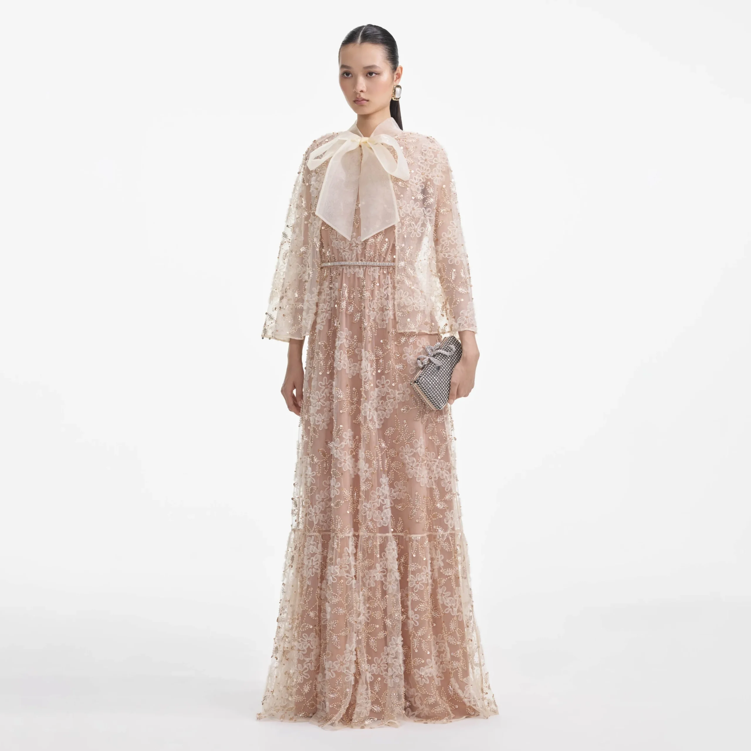 Cape Maxi Dress^self-portrait Cheap