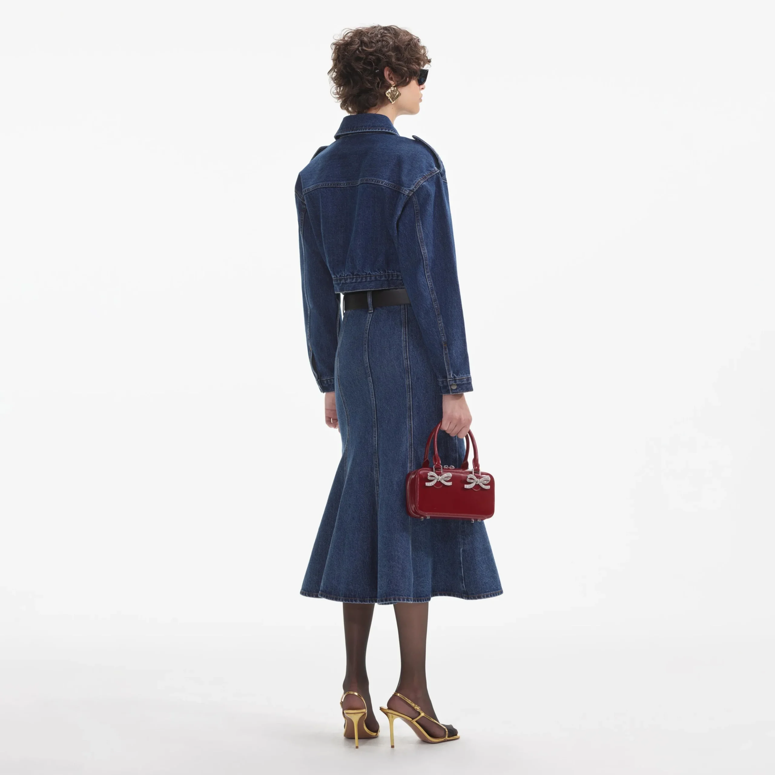 Denim Midi Skirt^self-portrait Store