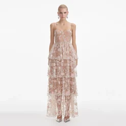 Sequin Tier Maxi Dress^self-portrait Fashion