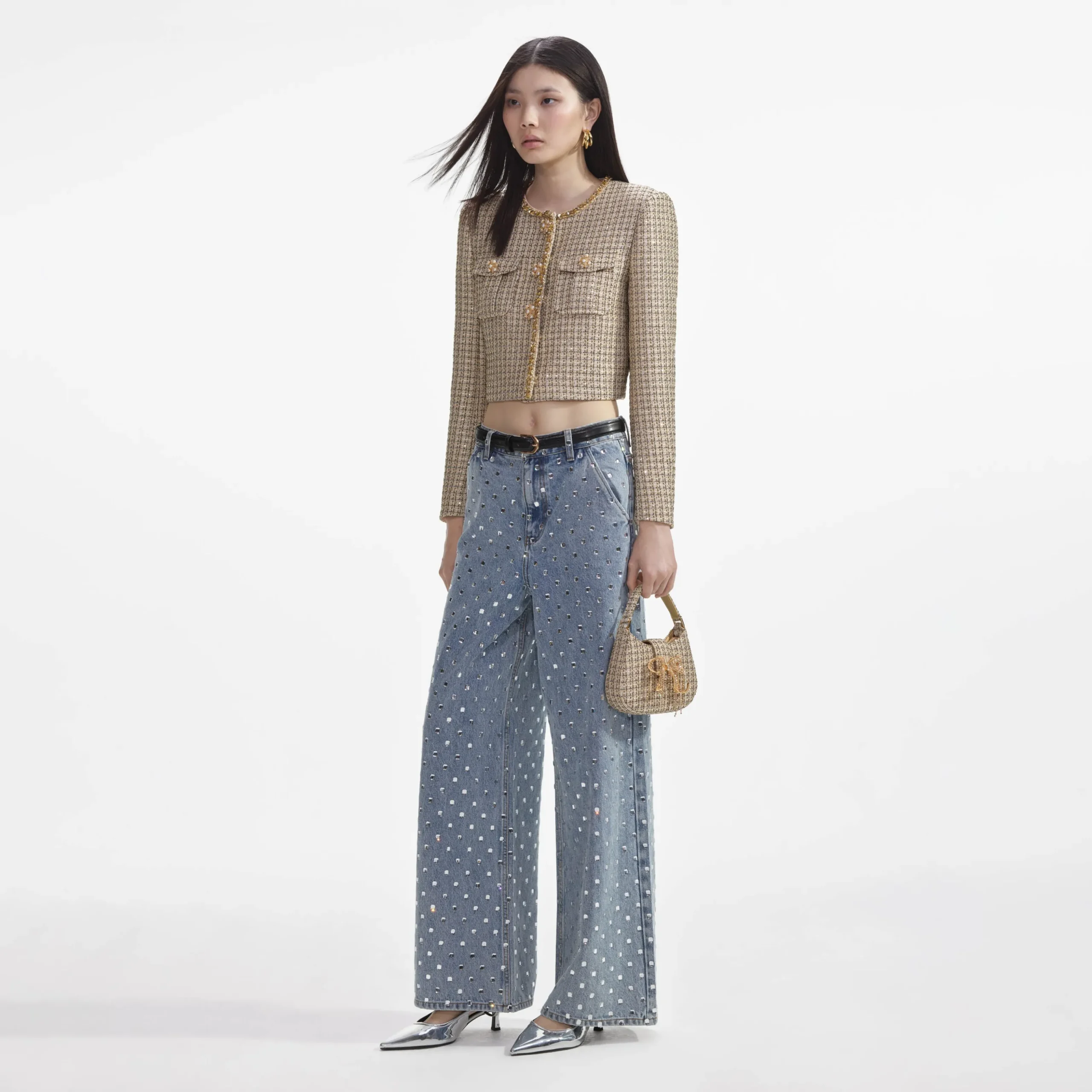 Boucle Crescent Bag^self-portrait Discount