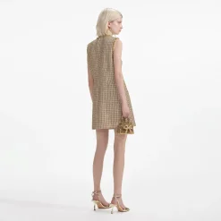 Boucle Embellished Mini Dress^self-portrait Cheap