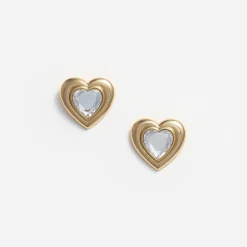 Crystal Heart Earrings^self-portrait Outlet