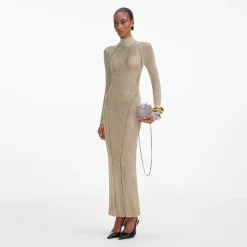Lurex Knit Maxi Dress^self-portrait Shop