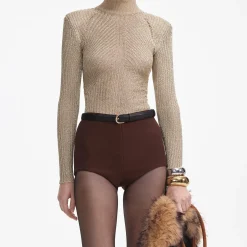 Lurex Knit Top^self-portrait Fashion