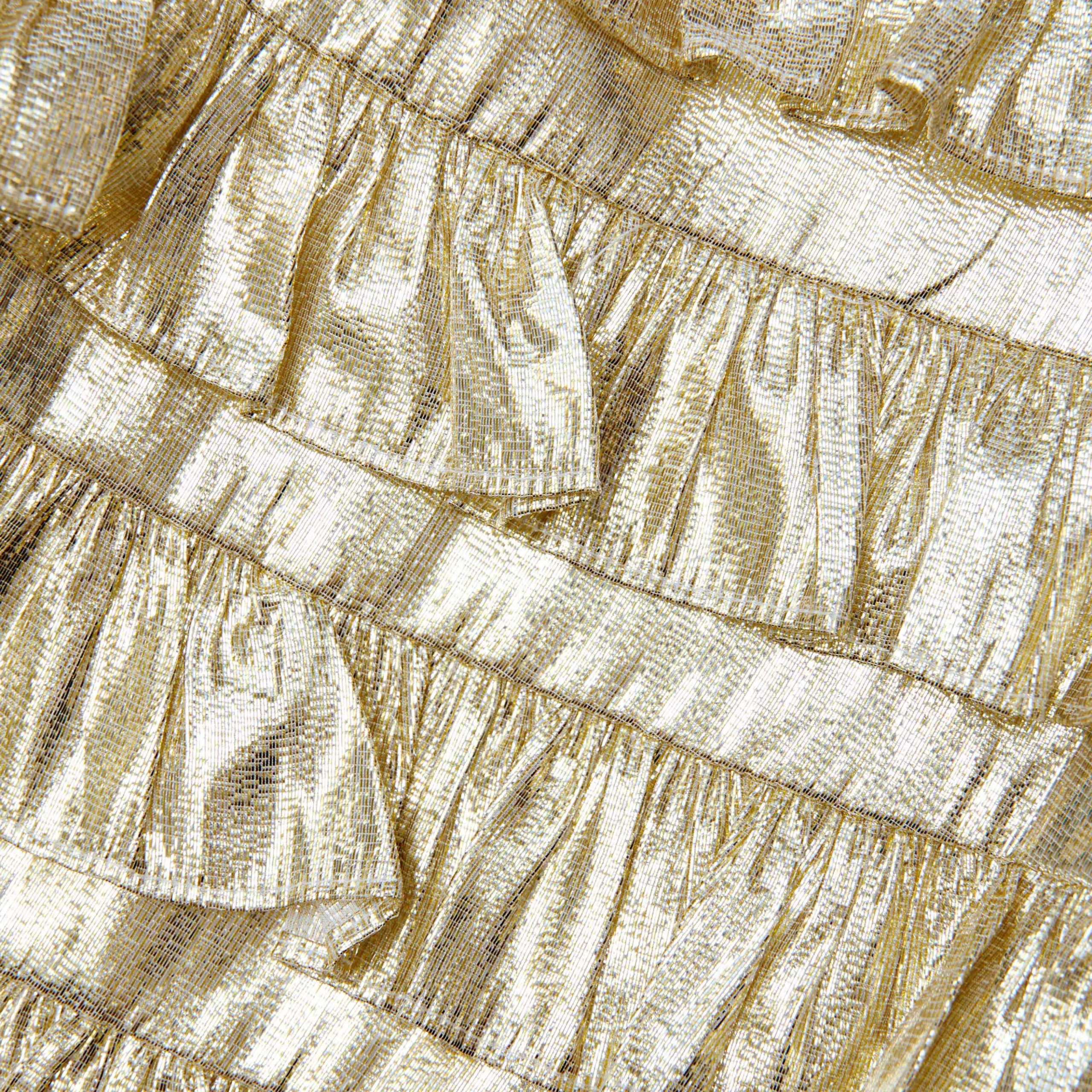 Metallic Frill Dress^self-portrait New