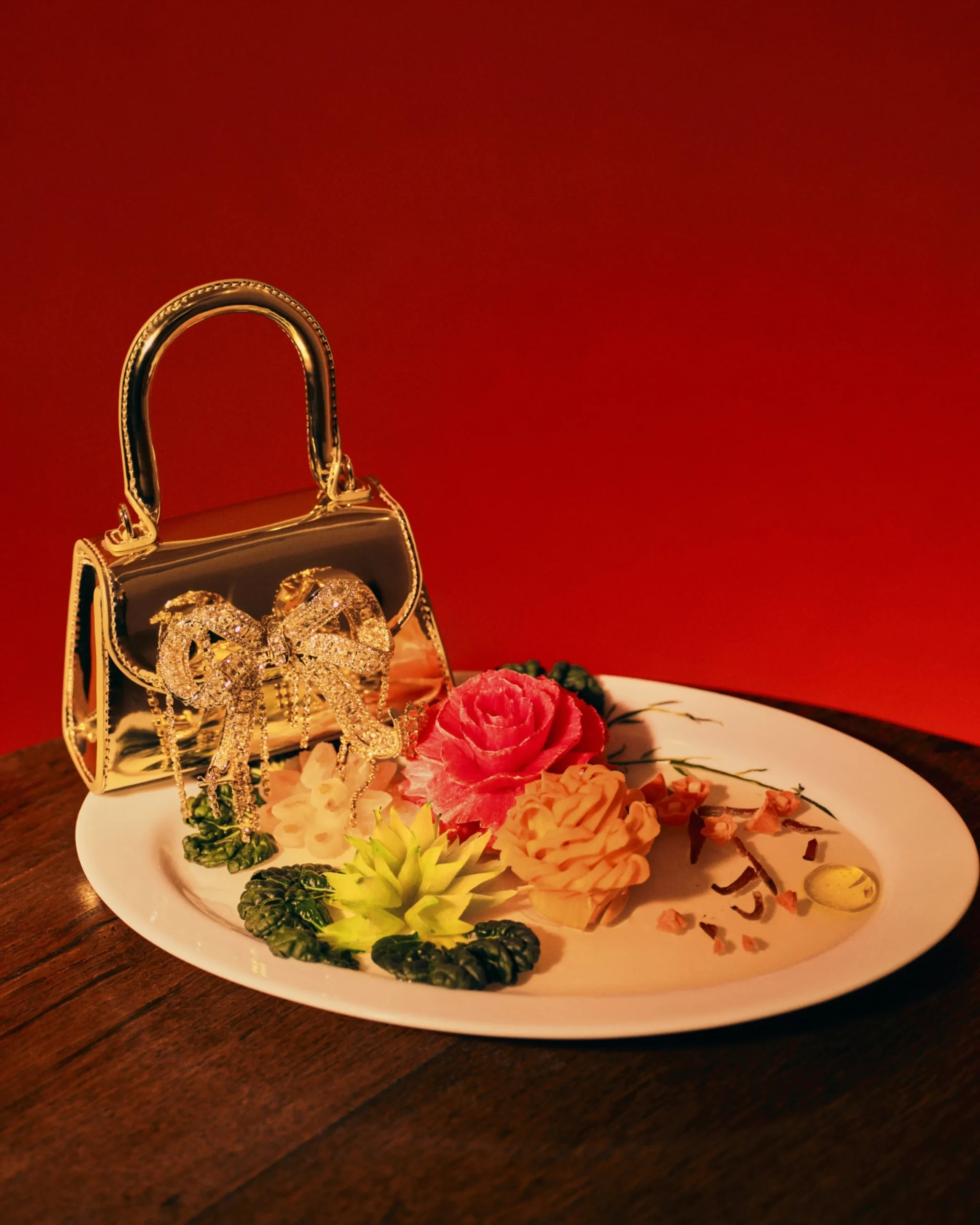 Metallic Micro Bow Bag^self-portrait Best Sale