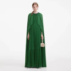 Chiffon Cape Maxi Dress^self-portrait Shop