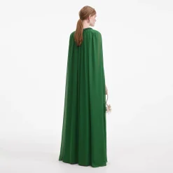 Chiffon Cape Maxi Dress^self-portrait Shop