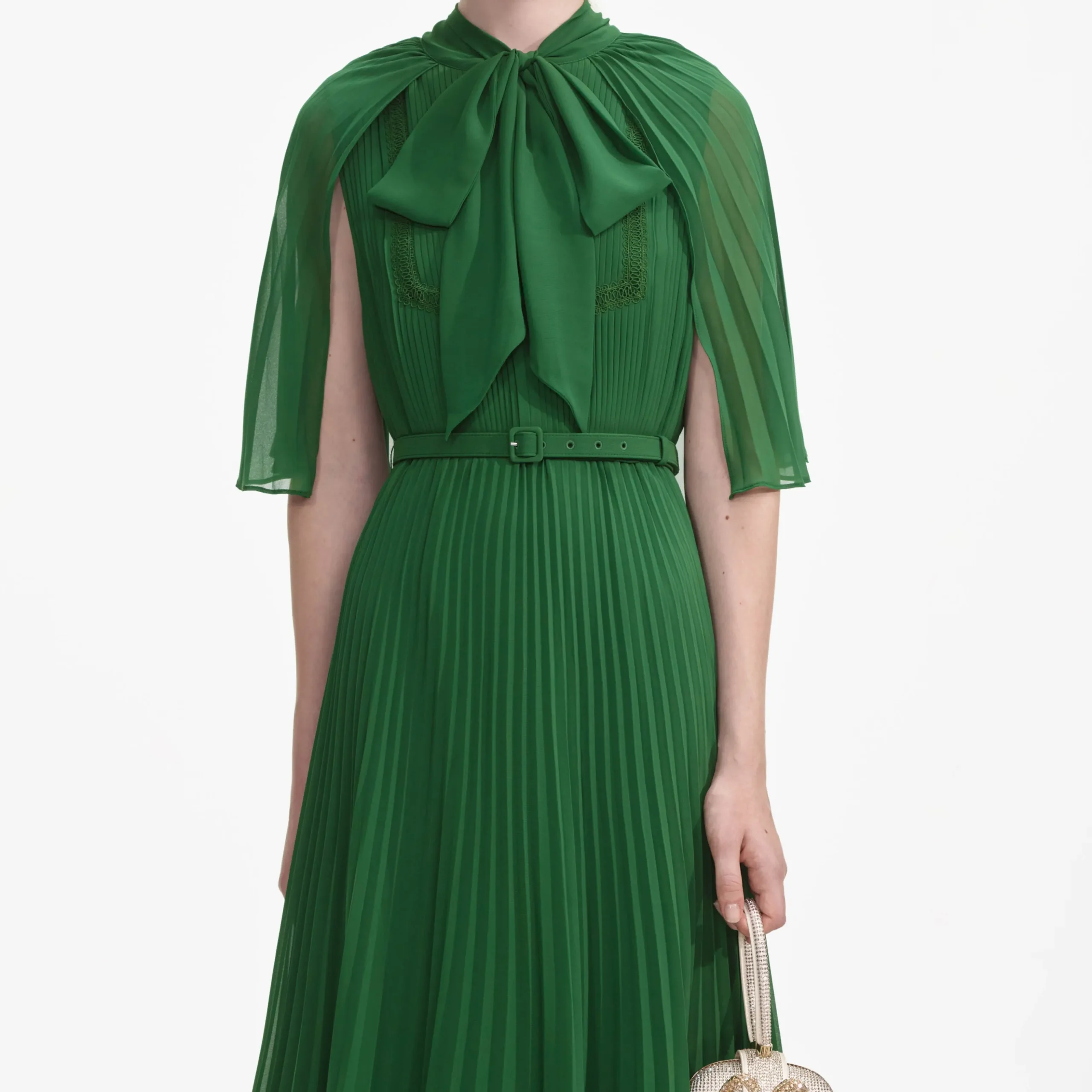 Chiffon Cape Midi Dress^self-portrait Online