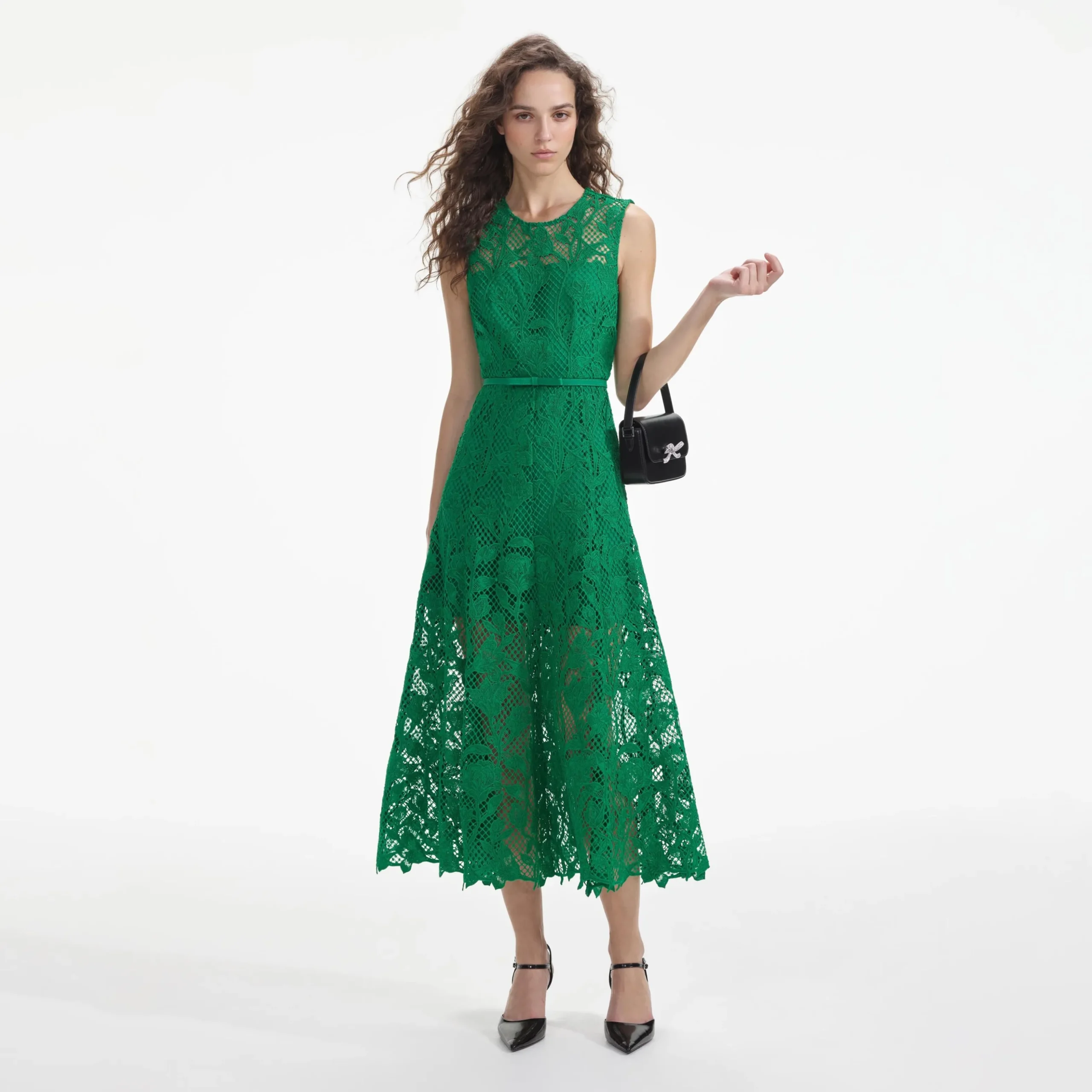 Lace Sleeveless Midi Dress^self-portrait Clearance