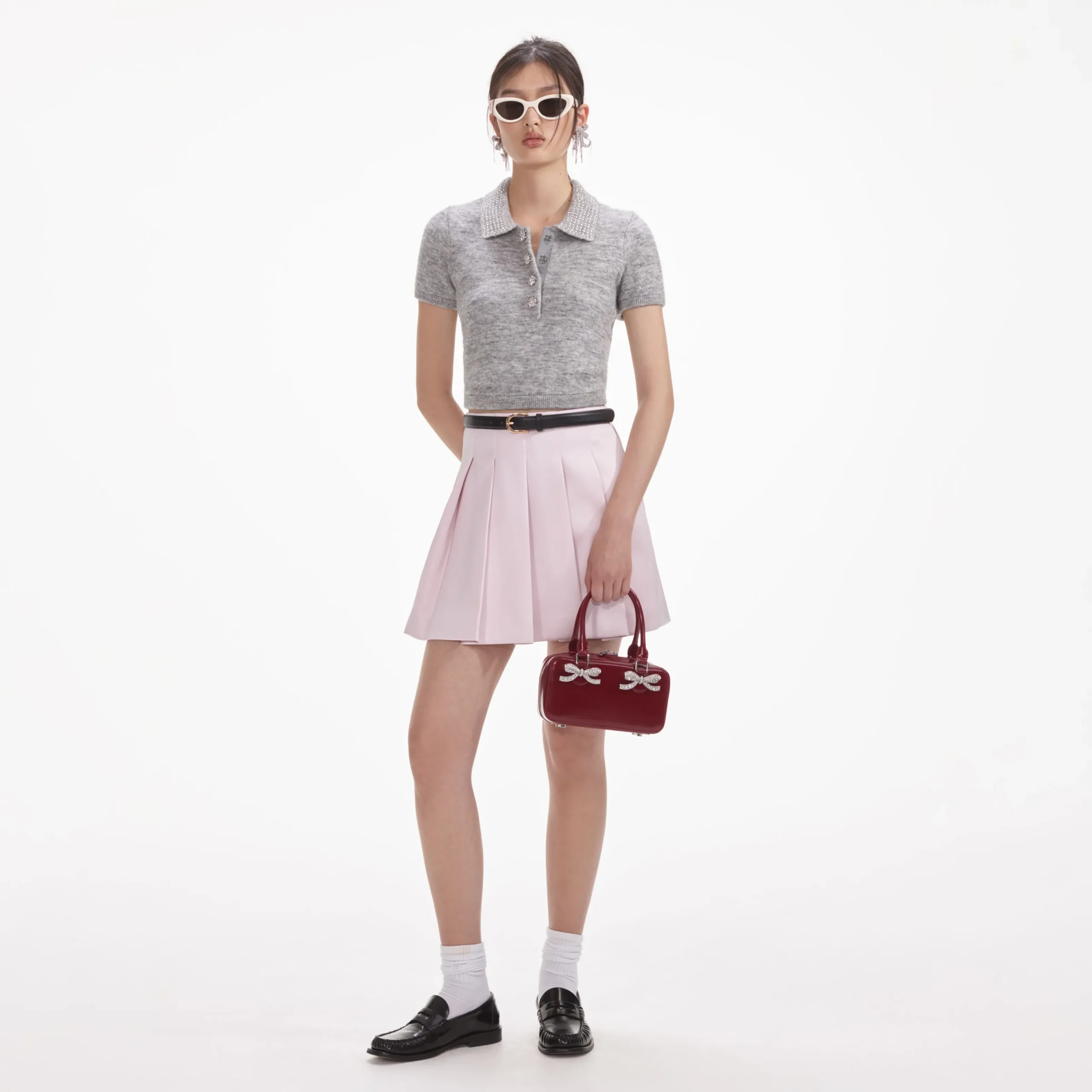Melange Diamante Knit Top^self-portrait Store