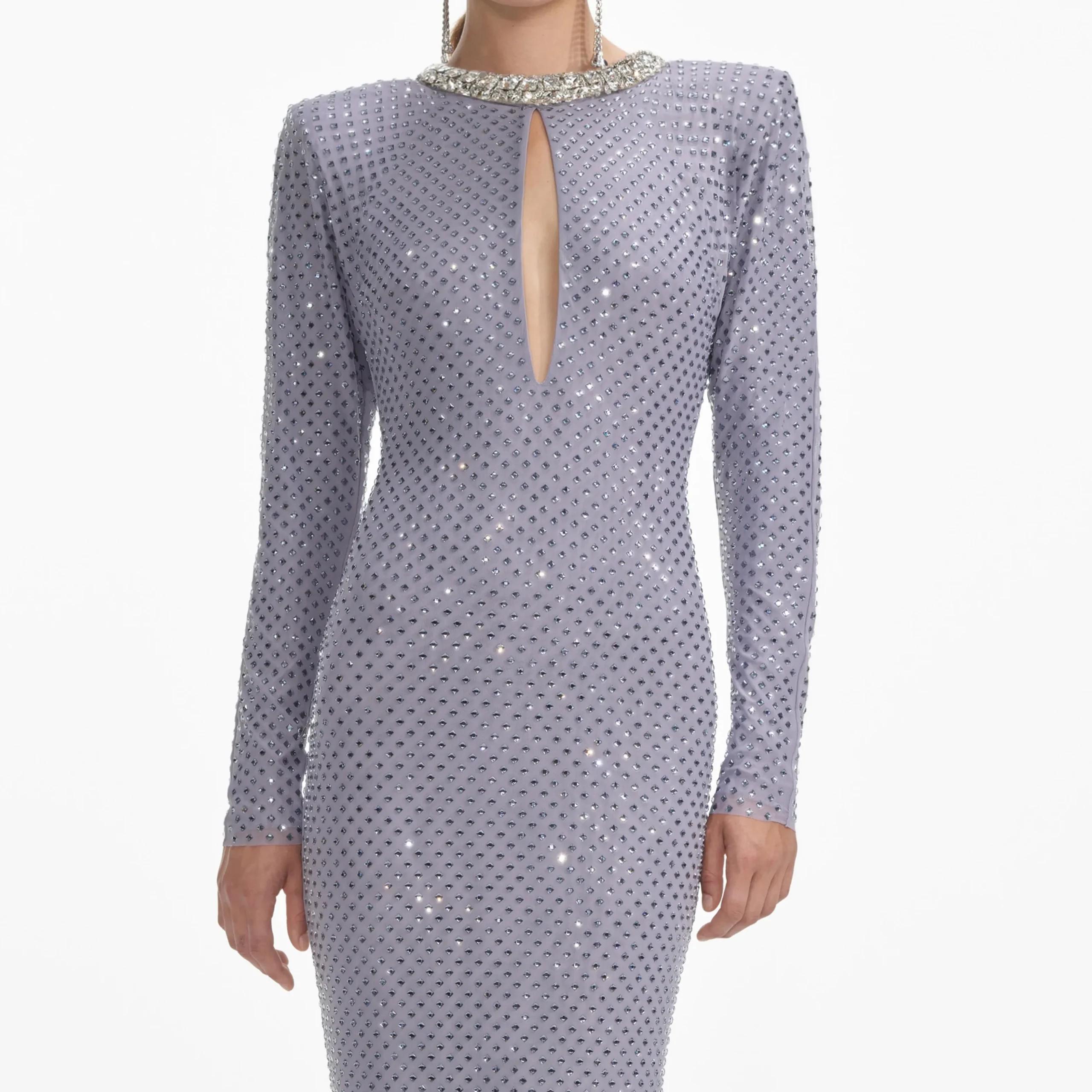 Rhinestone Fishnet Maxi Dress^self-portrait Shop