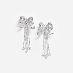 Crystal Bow Droplet Earrings^self-portrait Best Sale