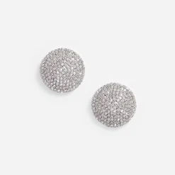 Round Crystal Earrings^self-portrait New