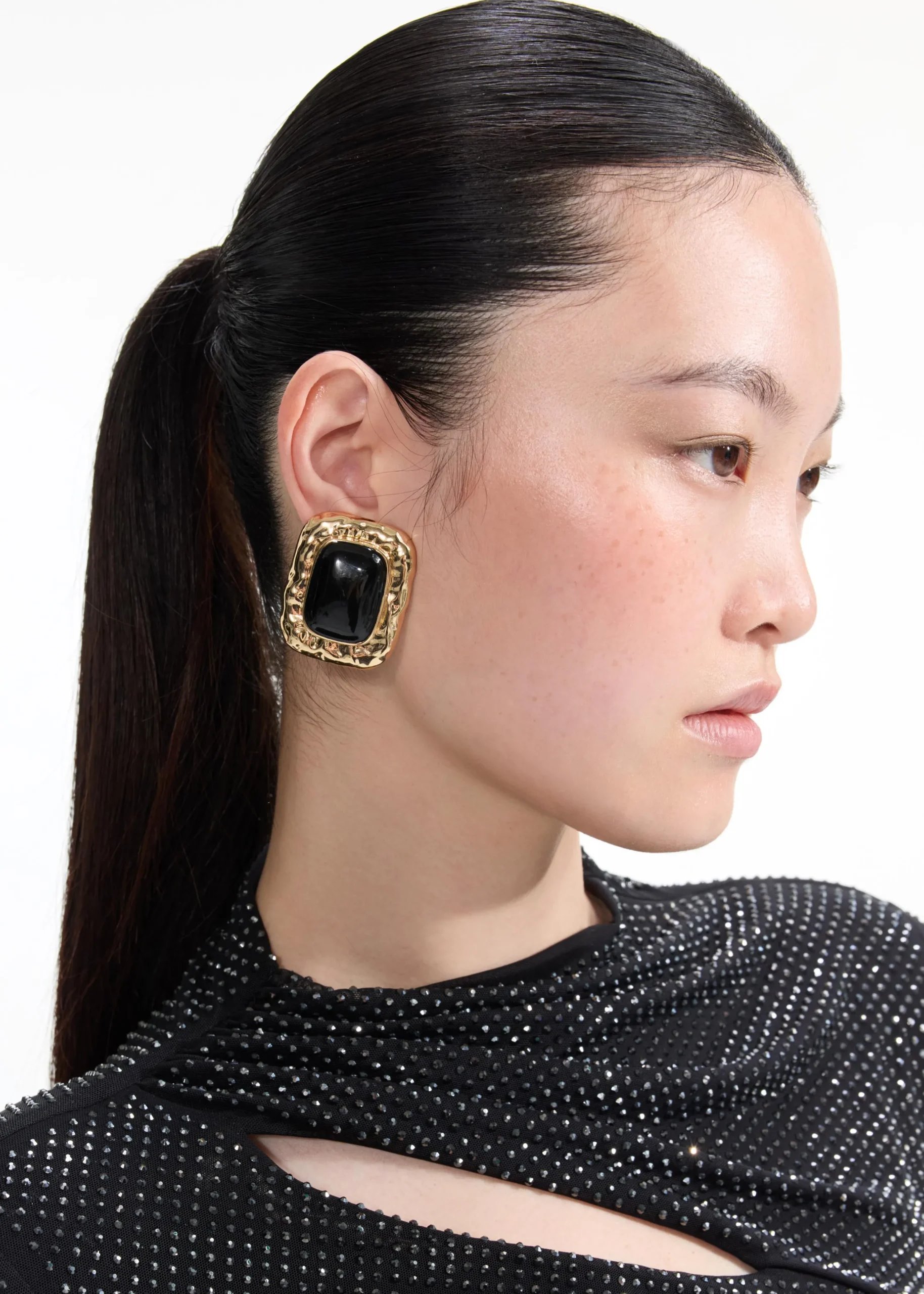 Gold Black Earrings^self-portrait Clearance