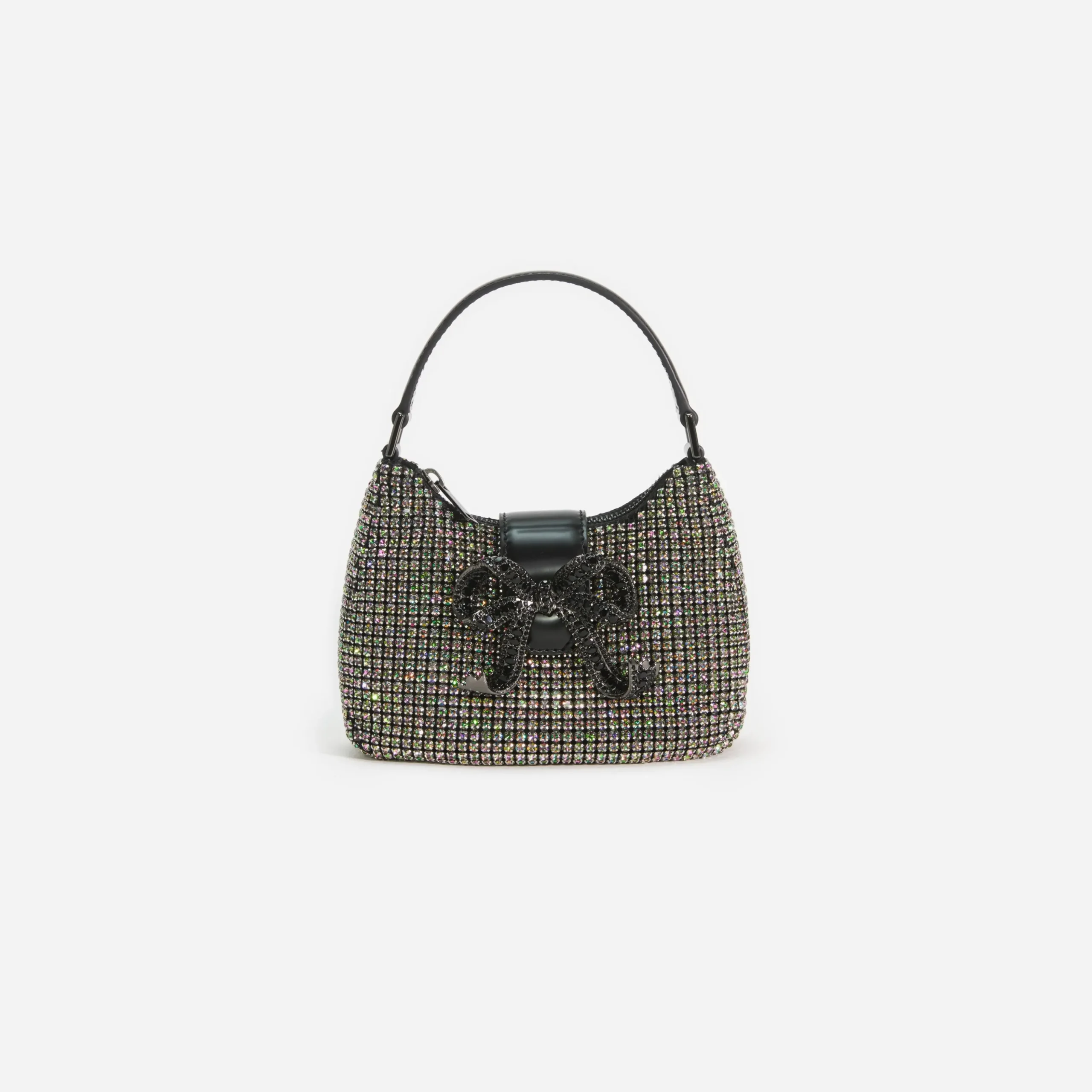 Rhinestone Chainmail Crescent Bag^self-portrait New