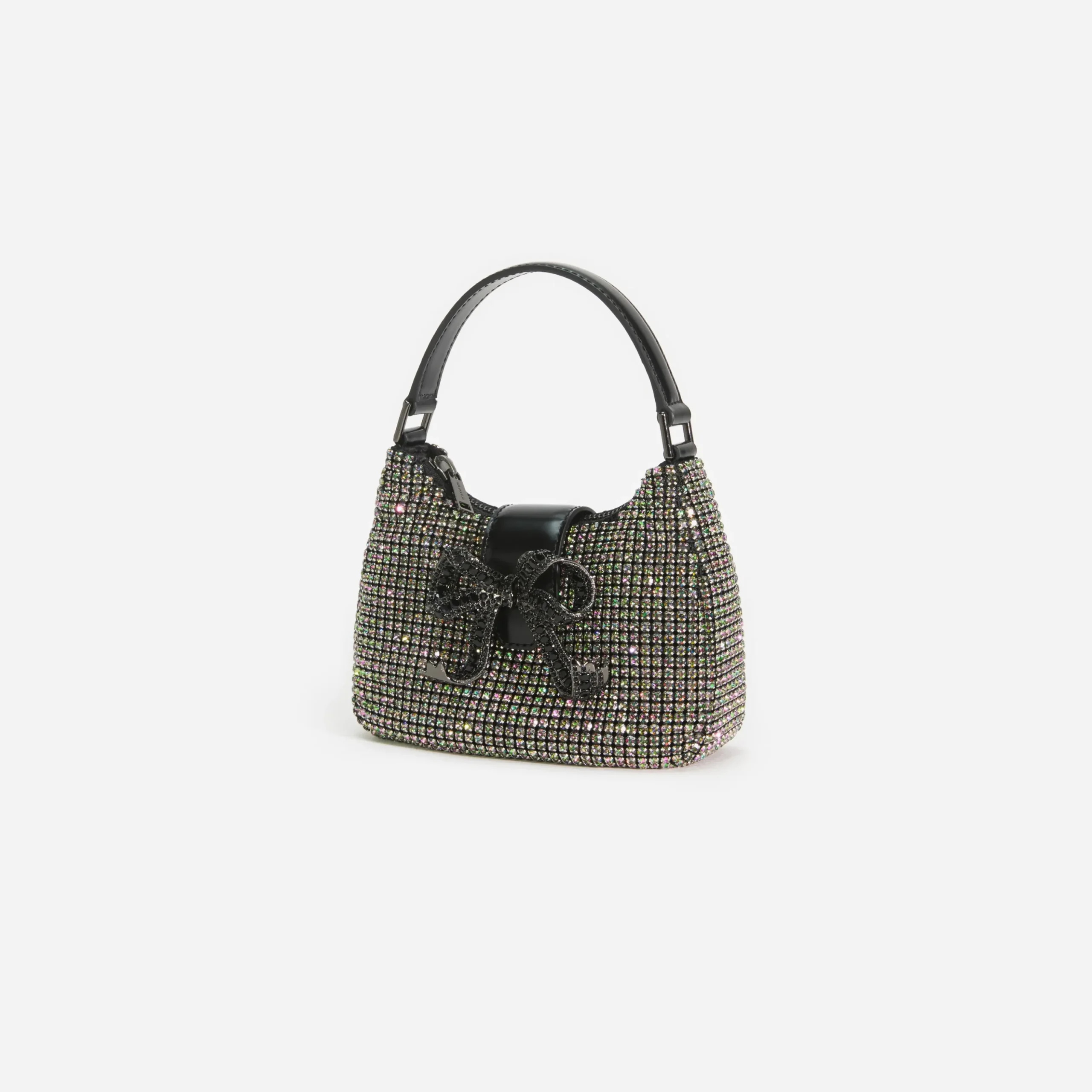 Rhinestone Chainmail Crescent Bag^self-portrait New
