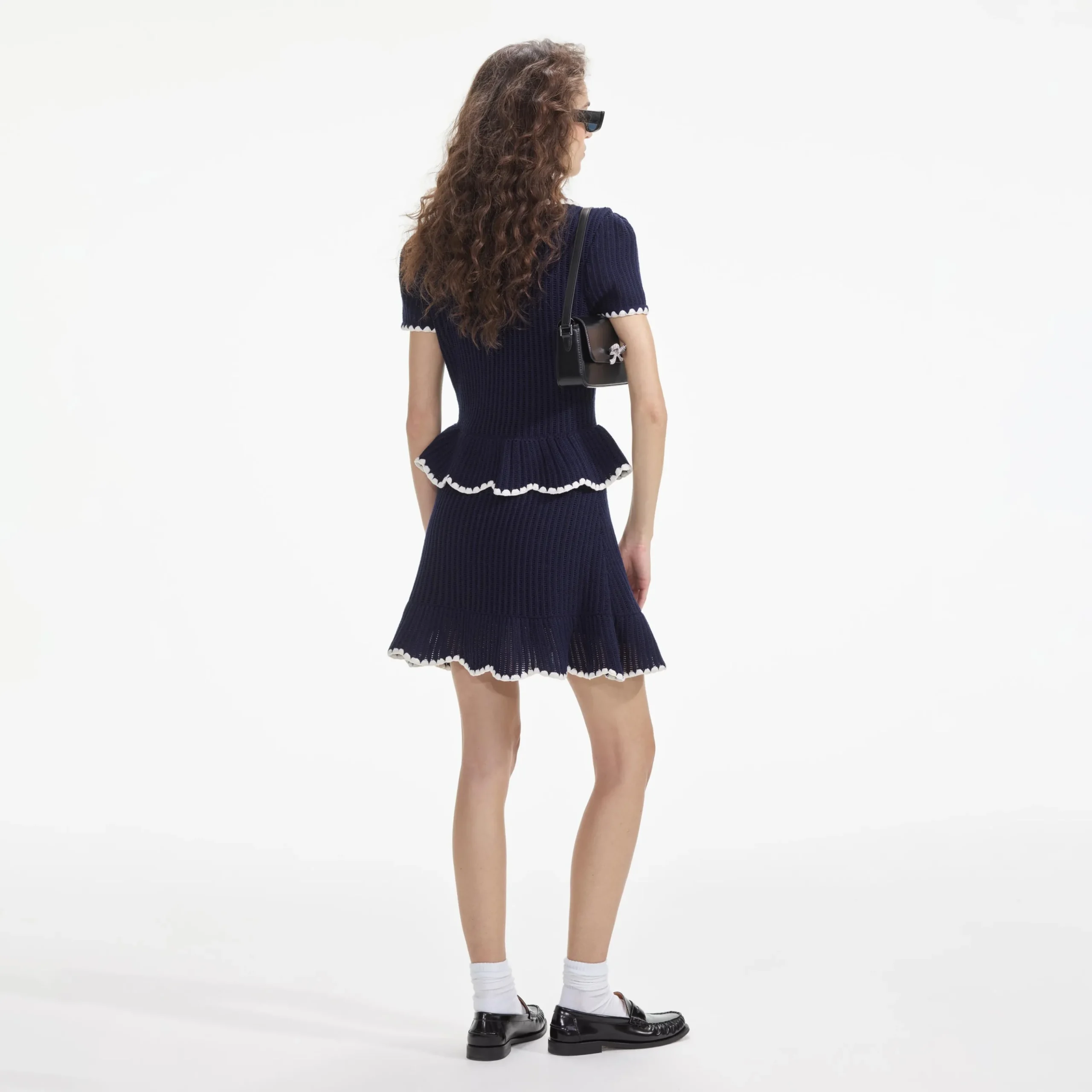 Crochet Flared Mini Dress^self-portrait Cheap