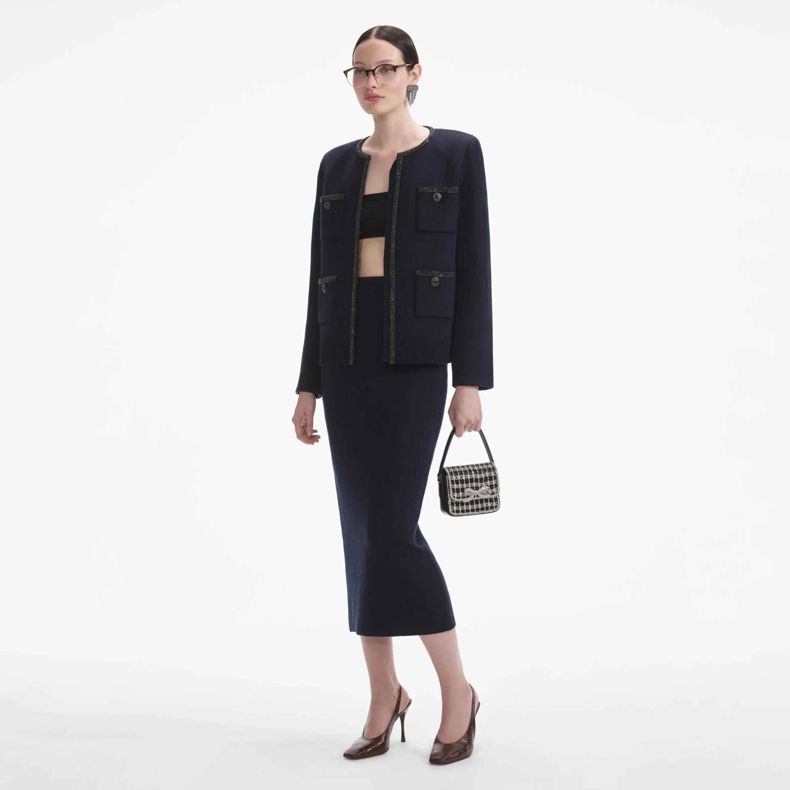 Embellished Knit Cardigan^self-portrait Best