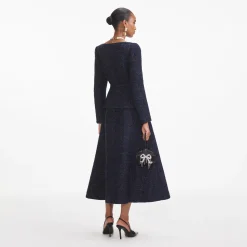 Metallic Boucle Midi Dress^self-portrait Discount