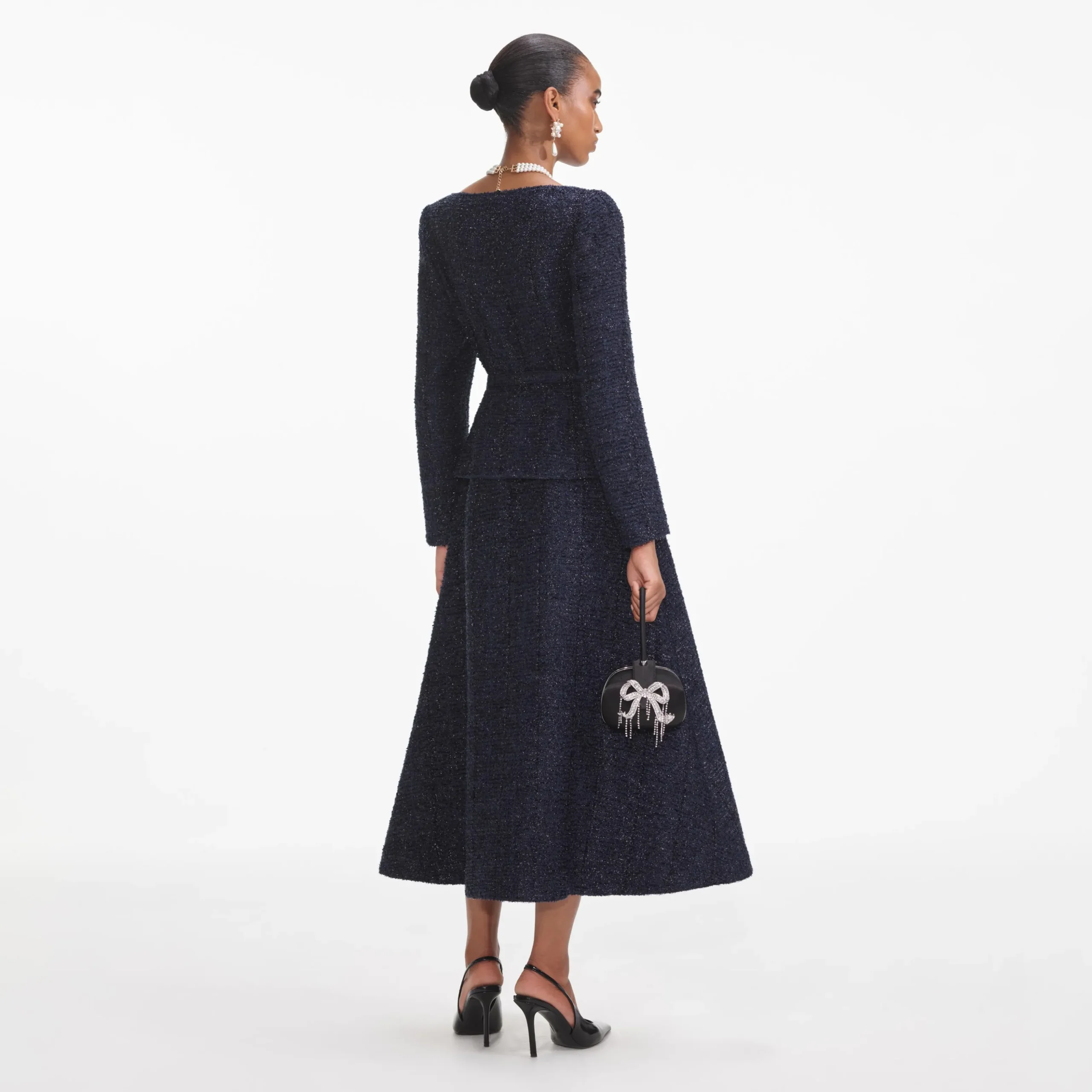 Metallic Boucle Midi Dress^self-portrait Discount